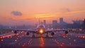 Grounded anticipation: Animation showcases airplane awaiting departure on the runway.