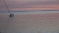 Grounded Sailboat Right After Sunset St. Josephs Bay Royalty Free Stock Photo