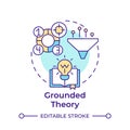 Grounded theory multi color concept icon Royalty Free Stock Photo