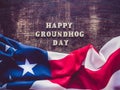 Groundhog Day Background. Close-up, top view, 