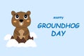 Groundhog Day. Holiday February 2.