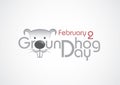 Groundhog Day, Text. Royalty Free Stock Photo
