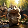 The Groundhog A Highly Detailed And Cute Animated Film In Vray Style