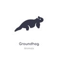 groundhog icon. isolated groundhog icon vector illustration from animals collection. editable sing symbol can be use for web site