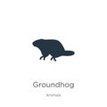 Groundhog icon vector. Trendy flat groundhog icon from animals collection isolated on white background. Vector illustration can be