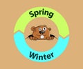 Groundhog spring or winter