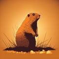 Groundhog Vector Art (generative AI)