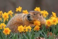 The groundhog woke up in the spring