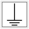 Grounding Symbol with Three Horizontal Lines Royalty Free Stock Photo