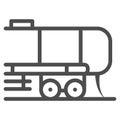 Grounding tanker line icon, Safety engineering concept, Tanker truck sign on white background, Fuel Truck icon in