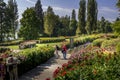 The grounds of botanical garden of Mainau Island, the inlet on Lake Constance