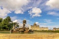 Grounds of Castle Howard with Atlas Fountain in oreground.