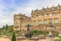 Grounds of Harewood House with large bronze sculpture of Prpheus.