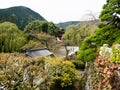 On the grounds of Minobusan Kuonji, the head temple of Nichiren school of Buddhism Royalty Free Stock Photo