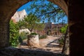 In the grounds of the orthodox monastery of Arkadi on the Greek island of Crete Royalty Free Stock Photo