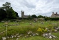 Grounds of Shaftsbury Abbey in Dorset, UK