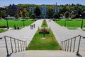 Grounds of the US State Department building in the USA.