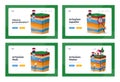 Groundwater or Artesian Water Extraction Landing Page Template Set. Characters Presenting Well Drilling with Aquifer