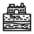 groundwater protection hydrogeologist line icon vector illustration