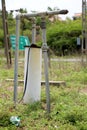 Groundwater well with pvc pipe and system electric deep well