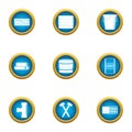 Groundwork icons set, flat style