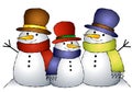 Group of 3 Snowmen
