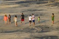 Group of Adult People Walking at Beach