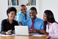 Group of african american business people at work Royalty Free Stock Photo