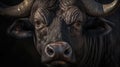 African buffalo. Wildlife Concept with Copy Space.