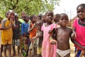 Group of african children in the village Royalty Free Stock Photo