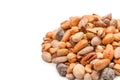 A group of almonds, pistachios, walnuts, macadamia, cashews