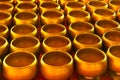 Group of alms bowls for donation