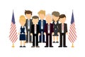 Group of american politicians. Royalty Free Stock Photo