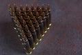 Group of ammunition geometrically placed