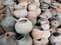 Group of ancient pots for learning