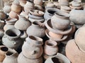 Group of ancient pots for learning.