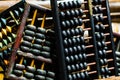 A group of antique Abaci or Abacuses in a basket