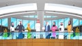 Group Of Arabic Business People In Modern Office Wearing Traditional Clothes Arab Businessman And Businesswoman Royalty Free Stock Photo