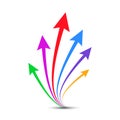 Group arrows directed upwards - vector