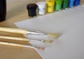 Group of artist brushes Royalty Free Stock Photo