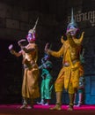 A group of Aspara Dancers were performing at a public perform in Siem Reap,Cambodia.