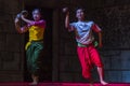 A group of Aspara Dancers were performing at a public perform in Siem Reap,Cambodia.