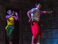 A group of Aspara Dancers were performing at a public perform in Siem Reap,Cambodia.