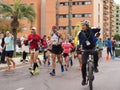 Castellon,Spain. February 26th,2023. Athletes running a marathon