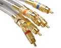 Group Of Audio/Video Cables Royalty Free Stock Photo