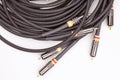 Group audio video cables Royalty Free Stock Photo