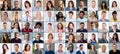 Group Avatar Photos Collage. Multicultural People Royalty Free Stock Photo