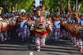 Group of Balinese people with demon masks