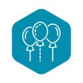 Group ballon icon, outline style