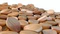 group of barley nuts isolated in the white background